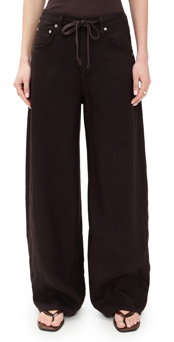 Citizens of Humanity Brynn Drawstring Trousers Chocolate