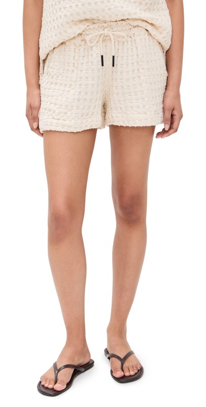 OAS Drizzle Waffle Shorts Ecru