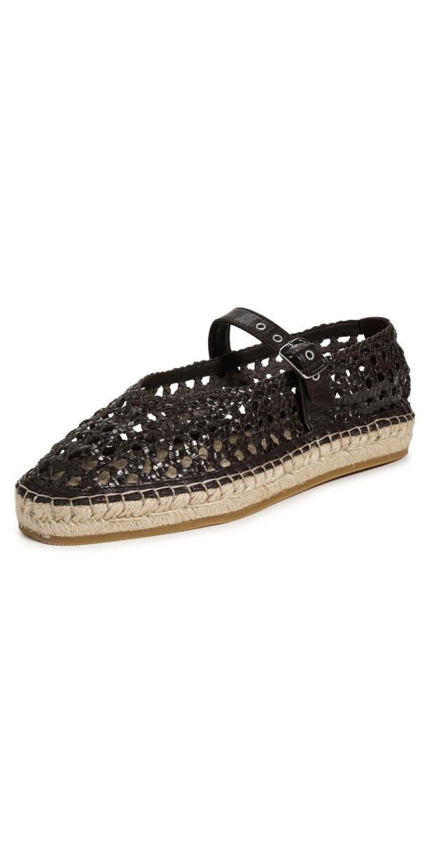 Madewell Remy Mary Jane Espadrilles Dark Carob