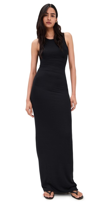 Éterne Sleeveless Crewneck Maxi Dress Black