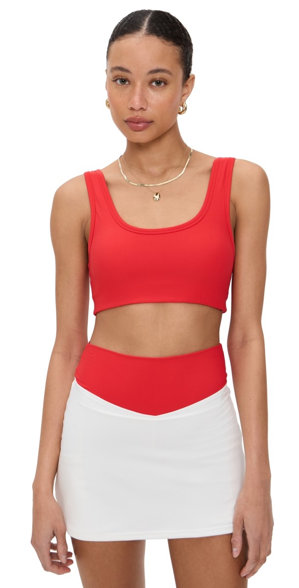 The Upside Pacific Harley Scoop Neck Bra Red