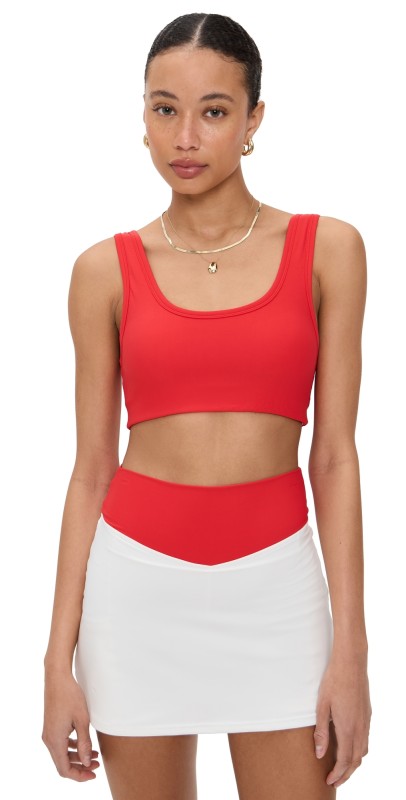 The Upside Pacific Harley Scoop Neck Bra Red