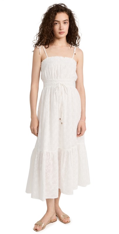 MINKPINK Sadie Brodery Sundress Ivory