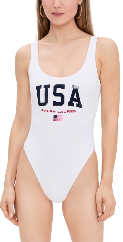 Polo Ralph Lauren Runway Scoop Tank One Piece White