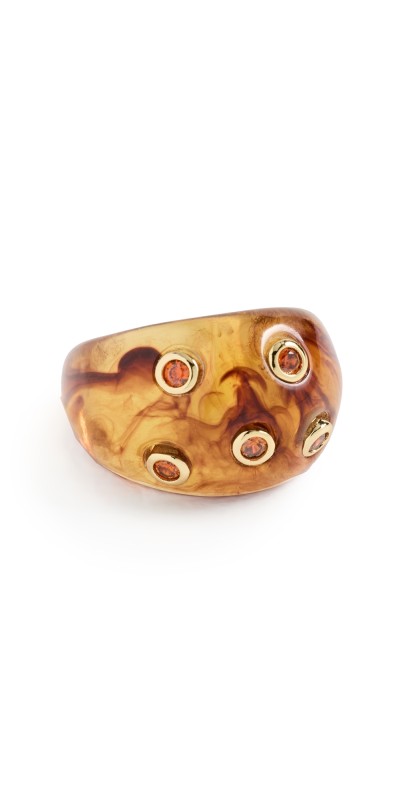Luv Aj The Ibiza Lucite Ring Gold