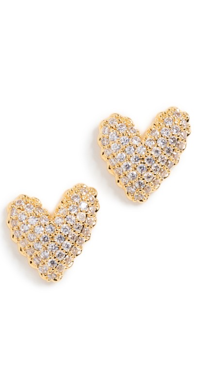 Galley Los Angeles Lydia Heart Shaped Earrings Gold