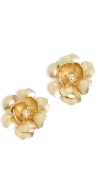 Roxanne Assoulin The Flower Earrings Semi Shiny Gold