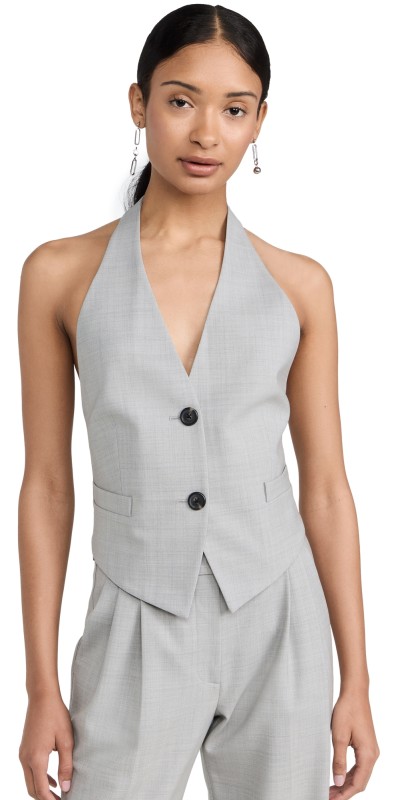 Helmut Lang Halter Vest Light Grey Melange