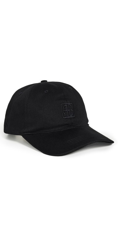 ANINE BING Jeremy Baseball Cap Framed Monogram Black