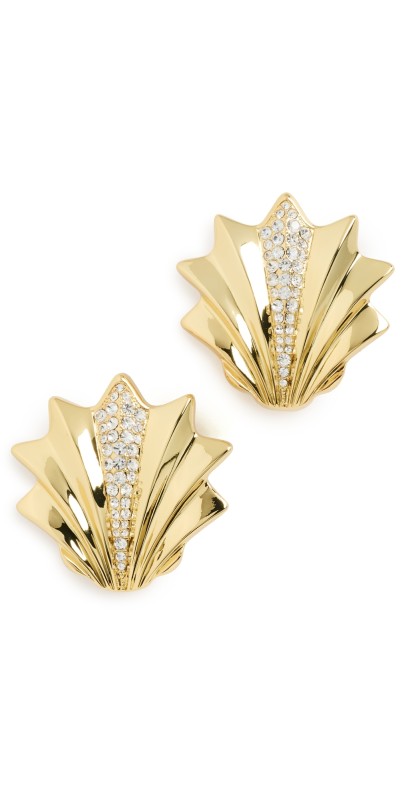 Julietta Metal Shell Large Earrings Gold