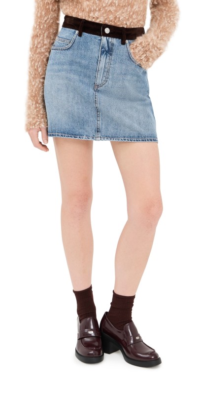 Marni Denim Skirt Deep Blue