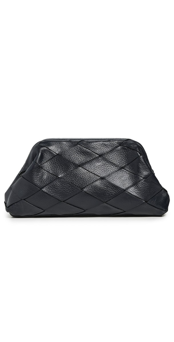 BTB Los Angeles Gigi Leather Clutch Black