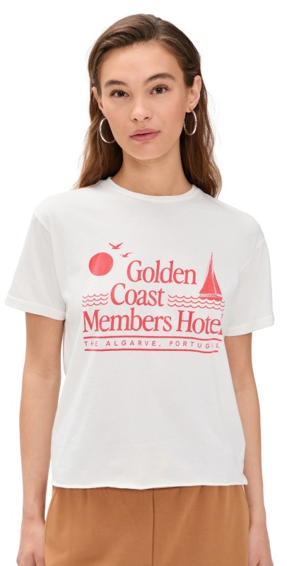 Original Retro Brand Golden Coast Member's Hotel Portugal Tee Antique White