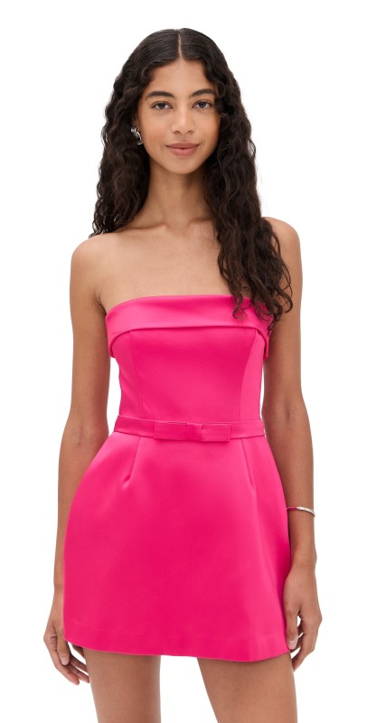 Amanda Uprichard Avalee Skort Romper Wild Raspberry