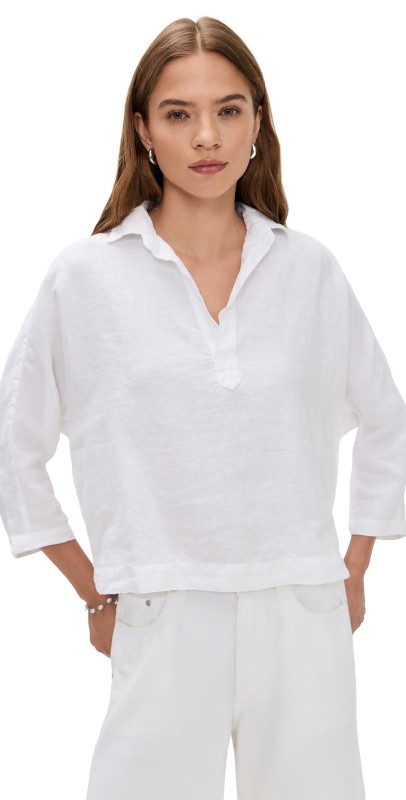 Frank & Eileen Popover Shirt White