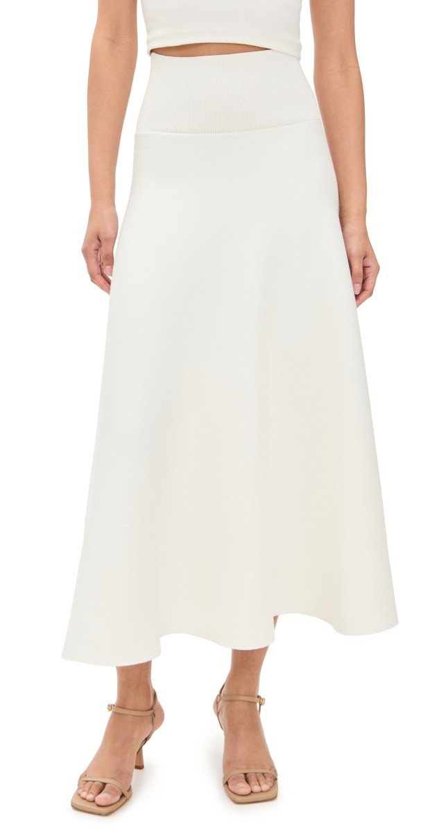 Line & Dot Isadore Knit Sweater Skirt Ivory