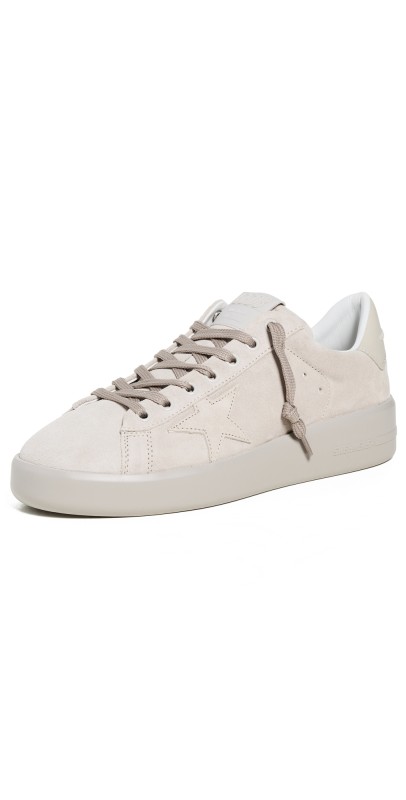Golden Goose Pure Star Suede Upper And Star Leather Heel Sneakers Nacreous Clouds/White