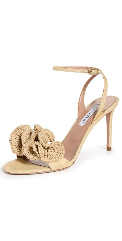 Aquazzura Noches Tropicales Sandals Natural