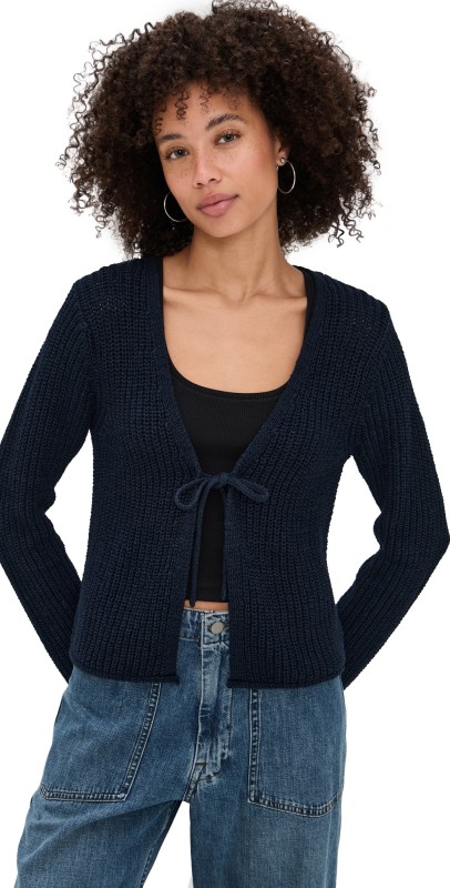 Velvet Thalia Cardigan Navy