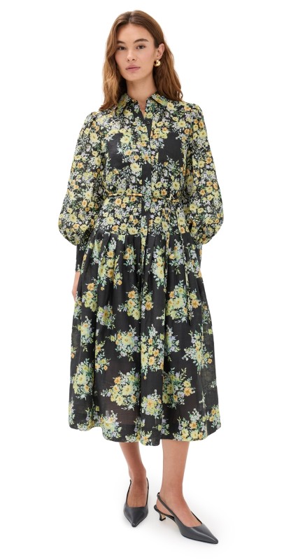 ALÉMAIS Nina Shirtdress Black
