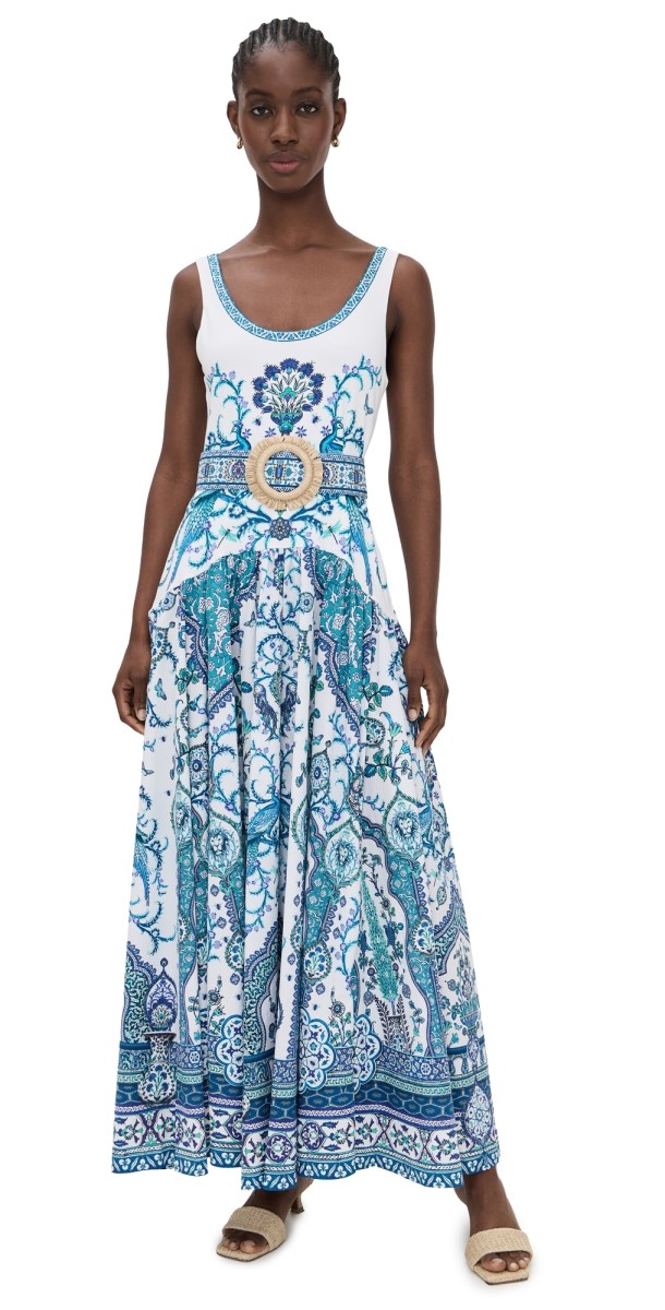 Camilla Jersey Tank Dress with Contrast Skirt Isnik Lullaby