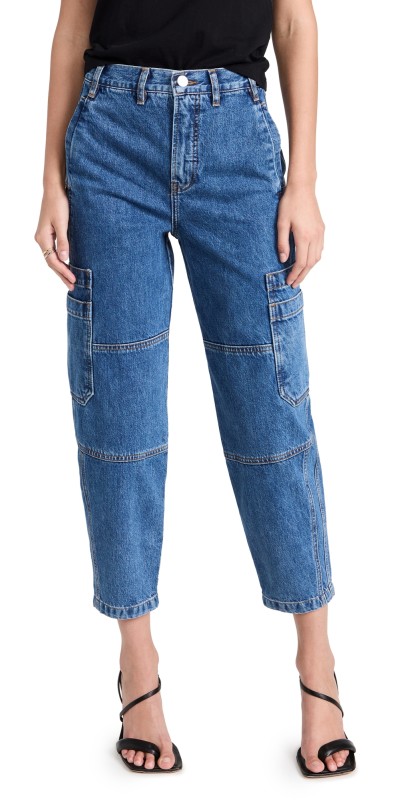 FRAME Ultra High Rise Utility Barrel Jeans Current