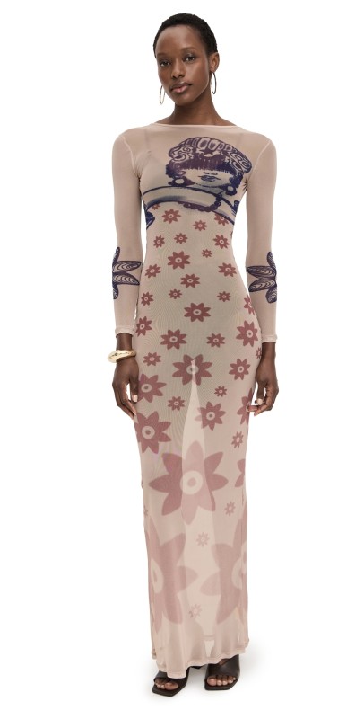 House of Aama LaSirene Dress Off/Navy/Red