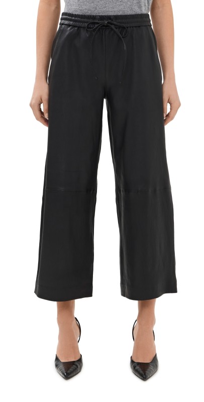 SPRWMN Cropped Baggy Pants Black