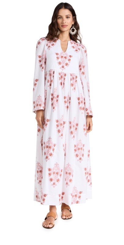 Alix of Bohemia Savannah Pink Dahlia Dress White