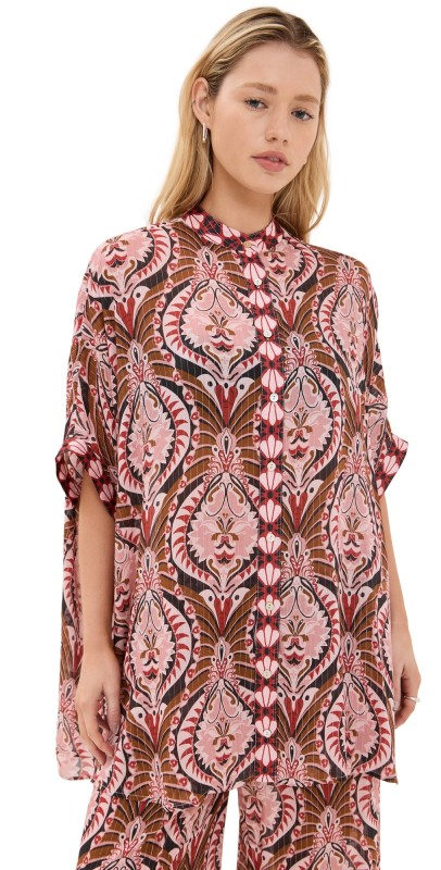 FARM Rio Pineapple Jewerly Long Shirt Pineapple Jewelry Multicolor