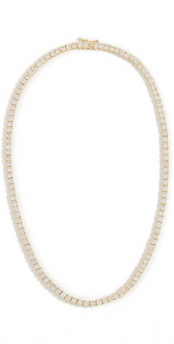 SHASHI Medium Tennis Necklace Gold