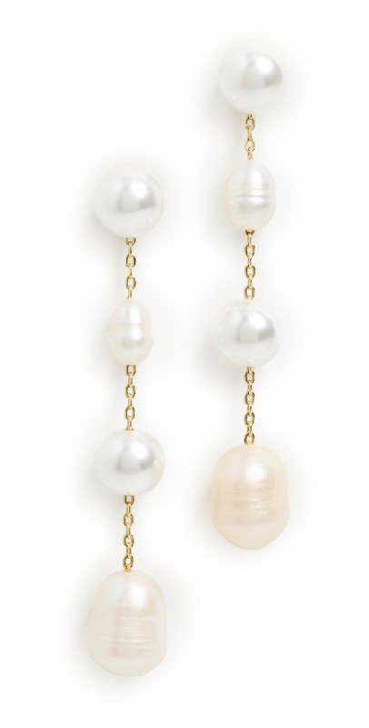 BaubleBar Francesca Earrings Pearl