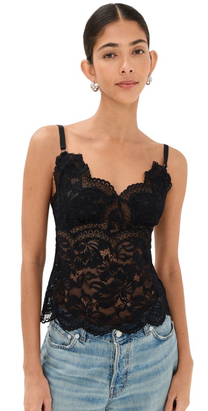 rabanne Lace Top Black