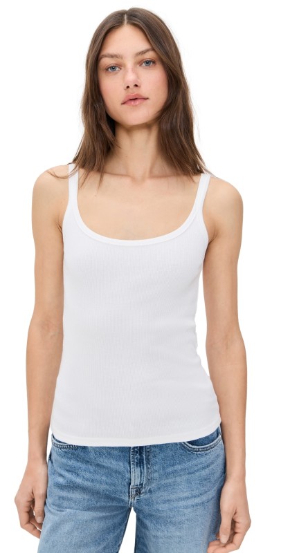 PARKE Thin Strap Tank White