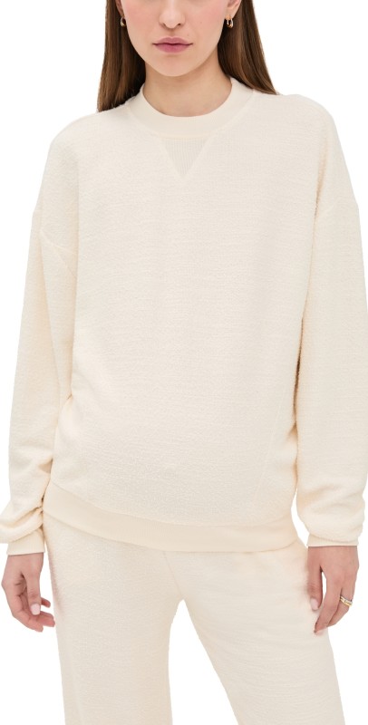 HATCH The Dina Boucle Sweatshirt Ivory