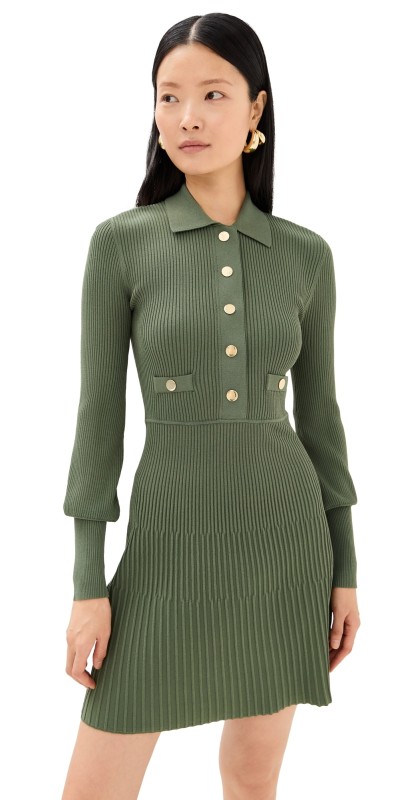 Veronica Beard Lauper Dress Stone Army