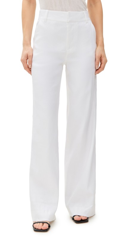 Favorite Daughter The Jones Linen Wide Leg Pants Bright White