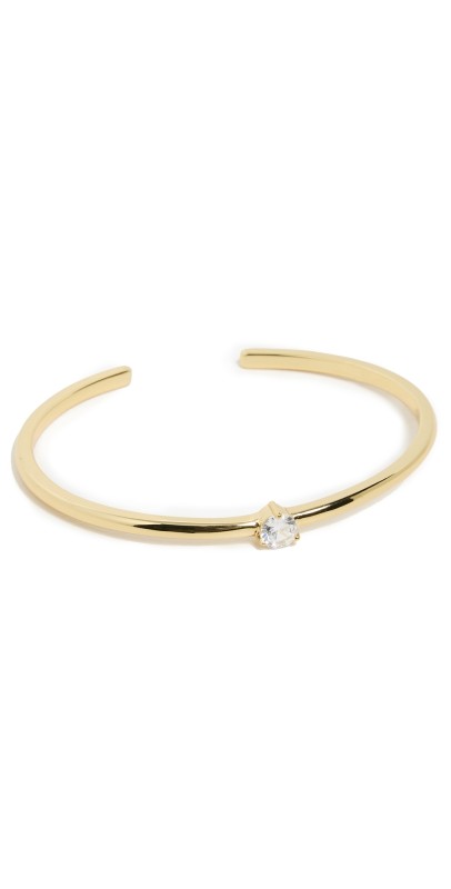SHASHI Solitaire Cuff Bracelet Gold