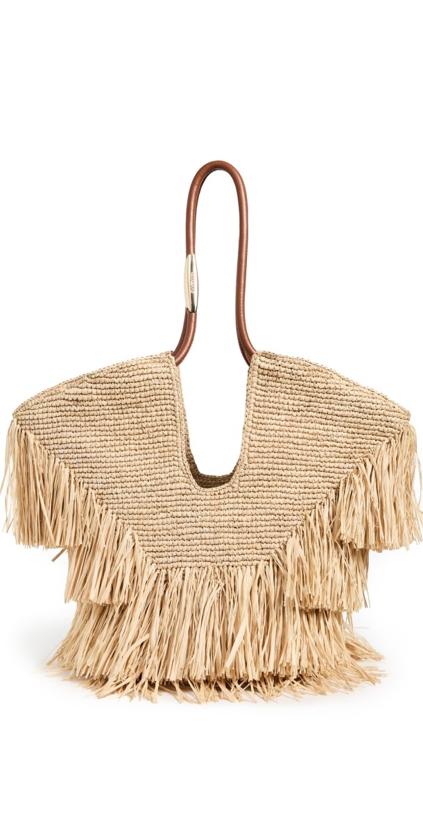 Zimmermann Goldentime Medium Fringe Tote Natural