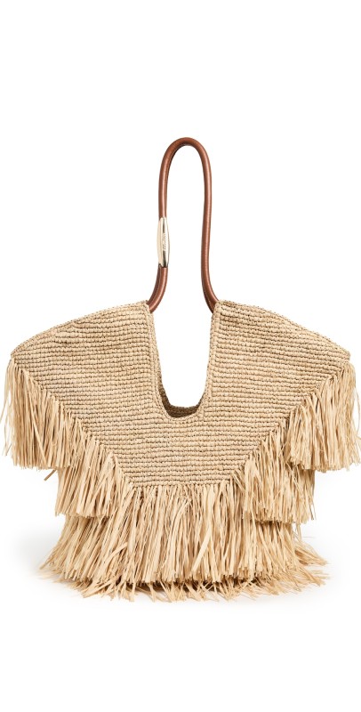 Zimmermann Goldentime Medium Fringe Tote Natural