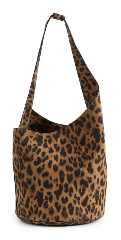 Reformation Medium Silvana Bag LEOPARD SUEDE