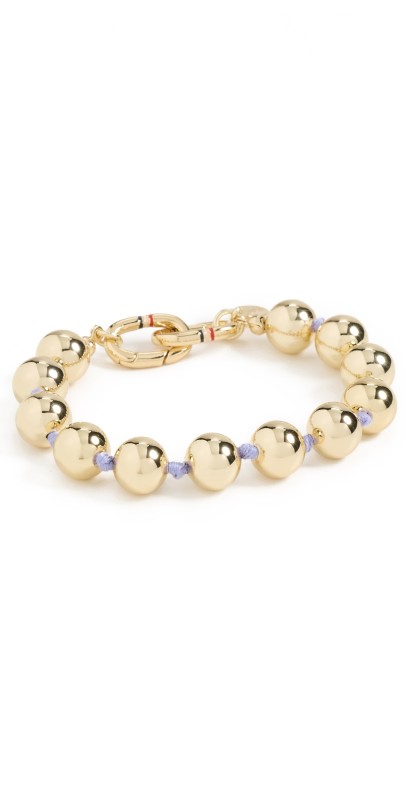 Clare V. Beaded Strand Bracelet Gold