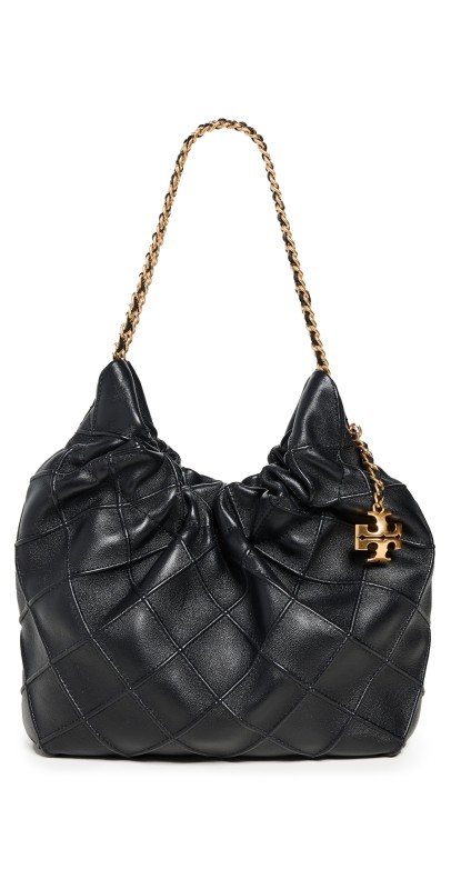 Tory Burch Fleming Mini Hobo Bag Black