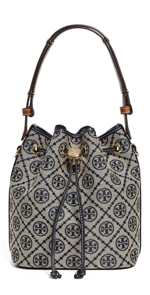 Tory Burch T Monogram Bucket Bag Tory Navy