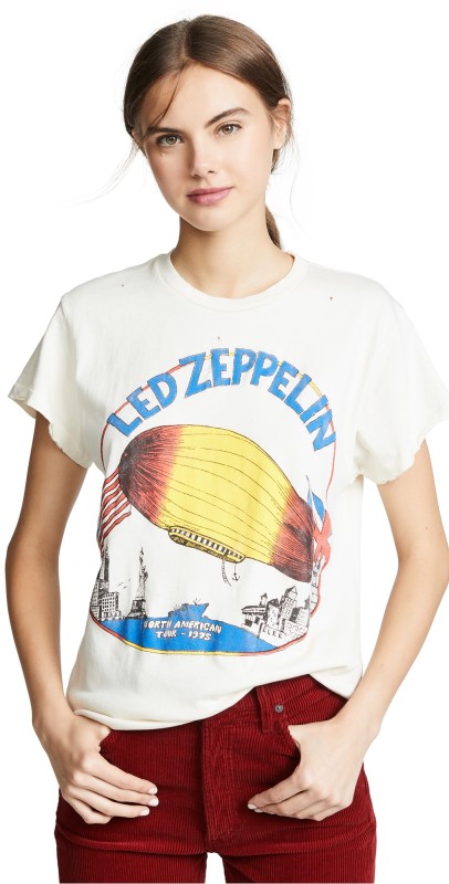 MADEWORN ROCK Led Zeppelin Tee White