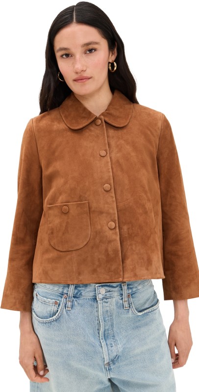 ba & sh Veste Milas Suede Jacket Camel