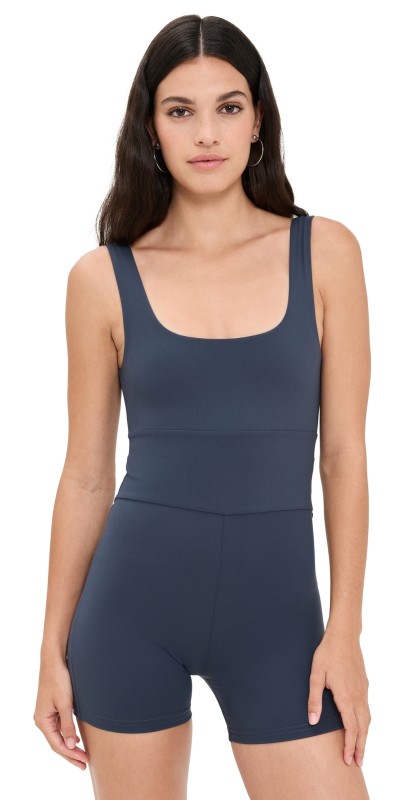 Strut This The Jett Romper Polo Blue