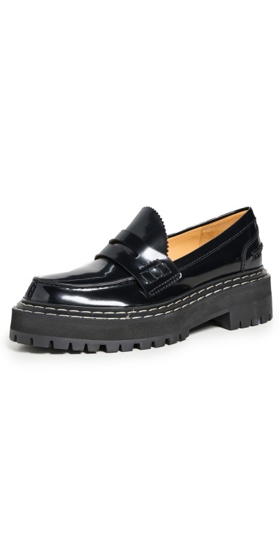 Proenza Schouler Lug Sole Platform Loafers Black