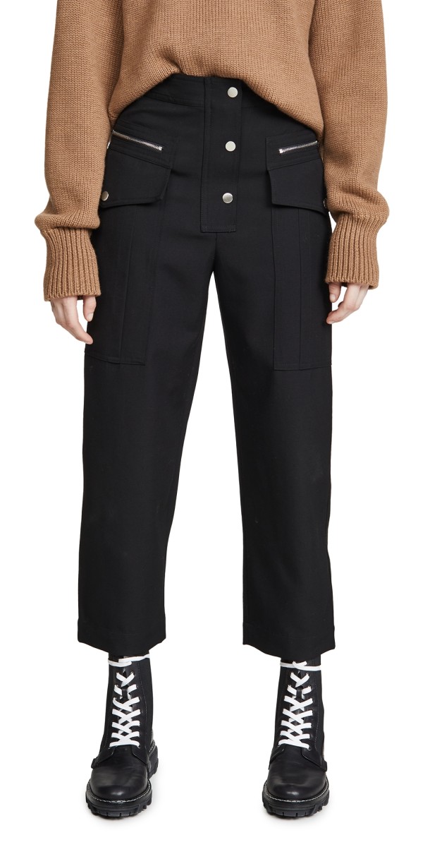 3.1 Phillip Lim Wool Snap Cargo Pants Black