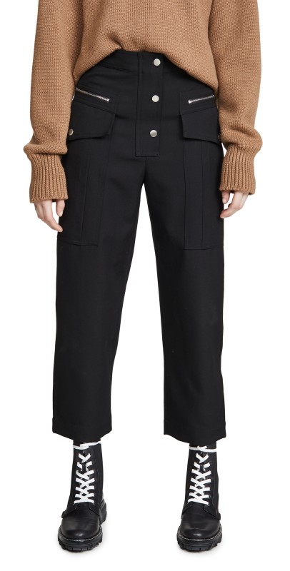 3.1 Phillip Lim Wool Snap Cargo Pants Black